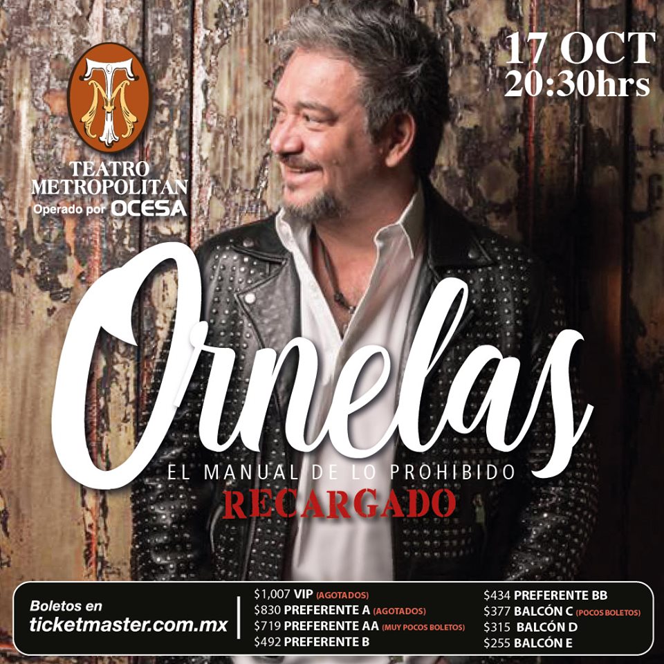 RAÚL ORNELAS PRESENTA “EL MANUAL DE LO PROHIBIDO RECARGADO” EN EL